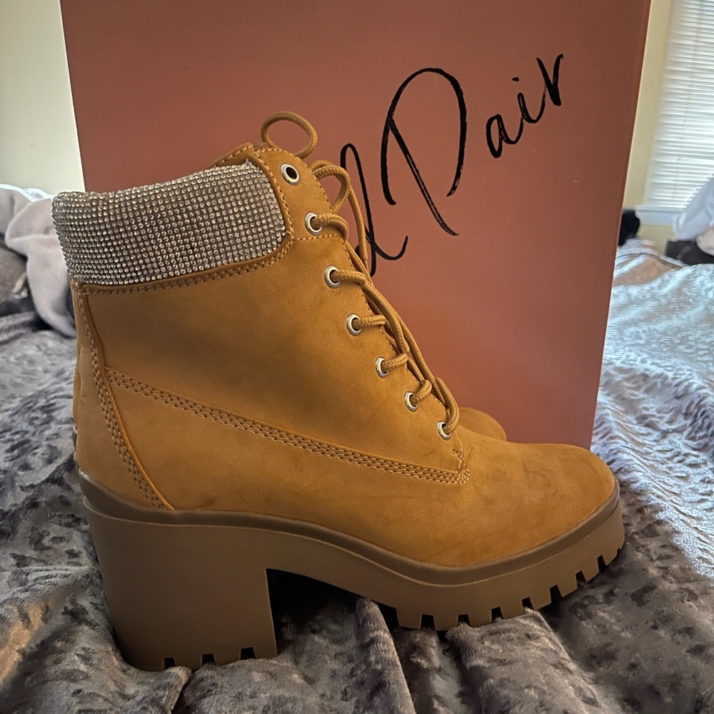 Wild Pair Nuback Lace-Up Boots